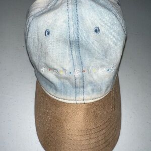FRIENDS Two-Tone Kids Baseball Cap - Light Blue and Brown